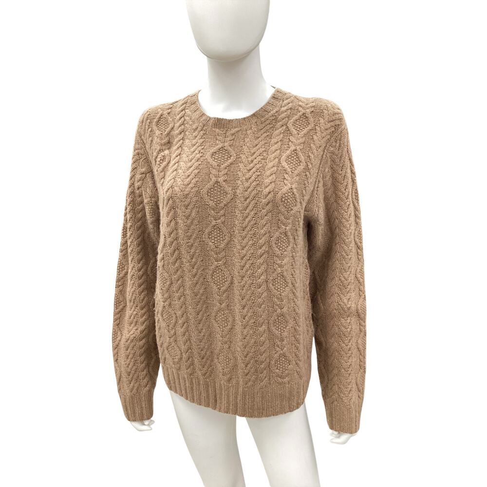 Vintage Polo By Ralph Lauren Sweater Unisex SZ M 100% Cashmere Hand Knit Brown